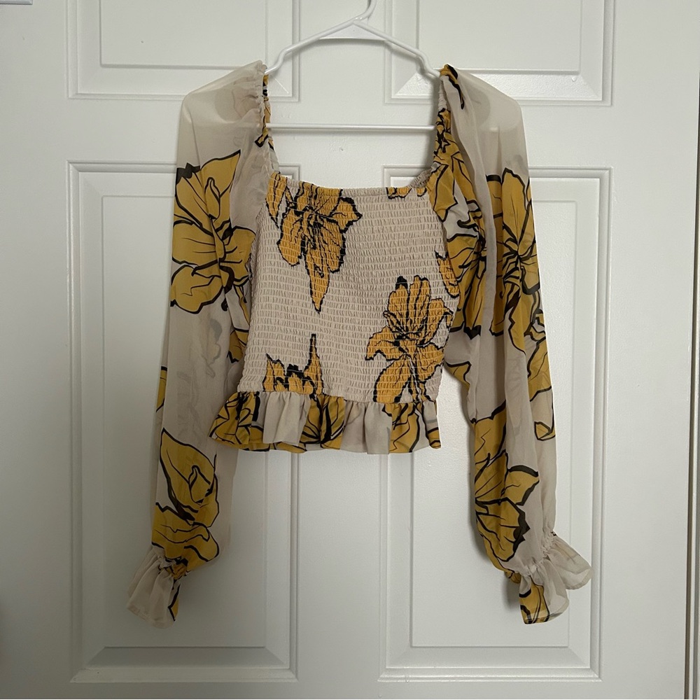 Yellow Floral Top